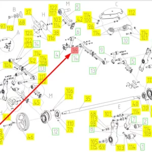 Oryginalna płytka mocująca o numerze katalogowym 101444254, stosowana w kombajnach zbożowych marki Rostselmash.