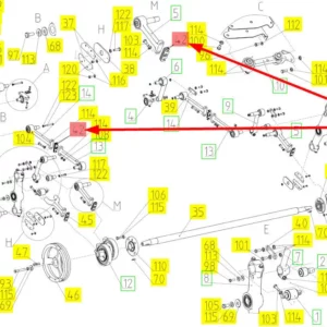 Oryginalna płytka mocująca o numerze katalogowym 101444258, stosowana w kombajnach zbożowych marki Rostselmash.