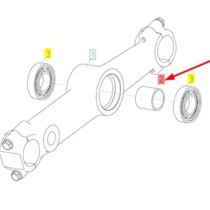 Oryginalna tuleja wieszaka sitowego o numerze katalogowym 101444308, stosowana w kombajnach zbożowych marki Rostselmash.