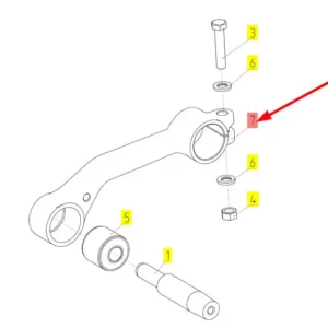 Oryginalna dźwignia o numerze katalogowym 101444449, stosowana w kombajnach zbożowych marki Rostselmash.