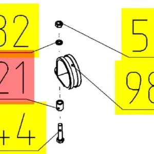 Oryginalna tuleja o numerze katalogowym 101445216, stosowana w kombajnach zbożowych marki Rostselmash- schemat.