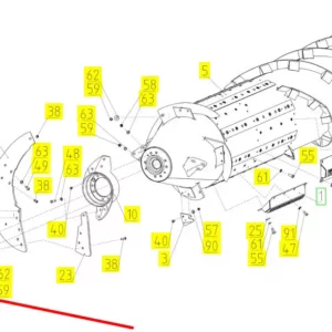 Oryginalna piasta rotoru o numerze katalogowym 101446831, stosowany w kombajnach zbożowych marki Rostselmash schemat.