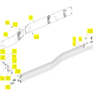 Oryginalny odstojnik hydrauliczny o numerze katalogowym 101450925, stosowany w kombajnach zbożowych marki Rostselmash schemat.