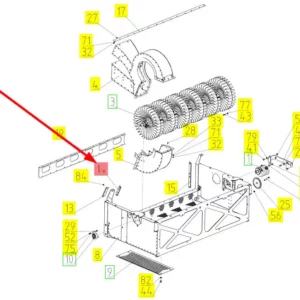 Oryginalna uszczelka o numerze katalogowym 101458935, stosowana w kombajnach zbożowych marki Rostselmash.