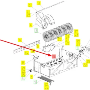 Oryginalna uszczelka o numerze katalogowym 101459108, stosowana w kombajnach zbożowych marki Rostselmash.