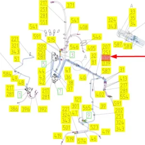 Oryginalna płytka dystansowa pod zacisk o numerze katalogowym 101472340, stosowana w kombajnach zbożowych marki Rostselmash- schemat.