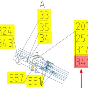 Oryginalna płytka dystansowa pod zacisk o numerze katalogowym 101472342, stosowana w kombajnach zbożowych marki Rostselmash- schemat.