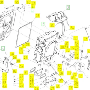 Oryginalny adapter prosty powietrza o numerze katalogowym 101481931, stosowany w kombajnach zbożowych marki Rostselmash- schemat.