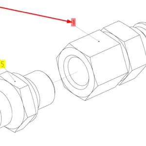 Oryginalna wtyczka szybkozłącza hydraulicznego o numerze katalogowym 101490188, stosowana w kombajnach zbożowych marki Rostselmash schemat.