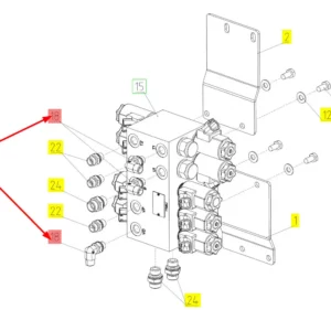 Oryginalna złączka kolankowa o numerze katalogowym 101509512, stosowana w kombajnach zbożowych marki Rostelmash schemat.