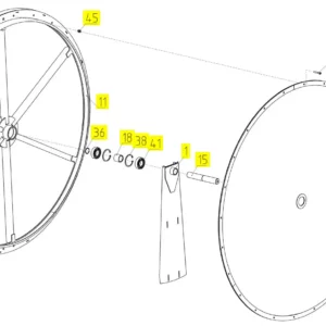 Oryginalna siatka kosza chłodnicy o numerze katalogowym 101539109, stosowana w kombajnach zbożowych marki Rostselmash schemat.