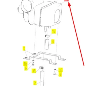 Oryginalna nagrzewnica kabiny o numerze katalogowym 101540304, stosowana w kombajnach zbożowych marki Rostselmash schemat.