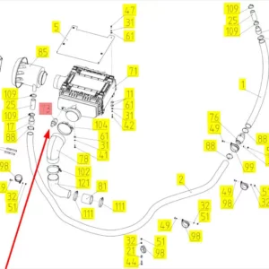 Oryginalny czujnik zapchania filtra powietrza o numerze katalogowym 101549228