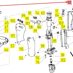 Oryginalna nakrętka stacyjki o numerze katalogowym 101559172, stosowana w kombajnach zbożowych marki Rostselmash schemat.