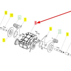 Oryginalna przekładnia jazdy o numerze katalogowym 101561709, stosowana w kombajnach zbożowych marki Rostselmash schemat.