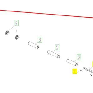 Oryginalna podkładka uszczelniająca o numerze katalogowym 101569560, stosowana w kombajnach zbożowych marki Rostselmash schemat.