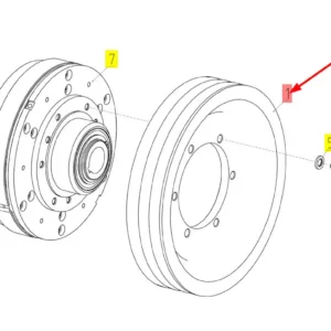 Oryginalne koło pasowe sprzęgła o numerze katalogowym 101600608, stosowane w kombajnach zbożowych marki Rostselmash schemat.