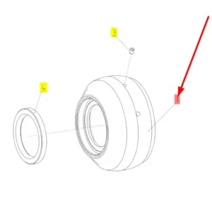 Oryginalne mocowanie rotoru o numerze katalogowym 101601412, stosowane w kombajnach zbożowych marki Rostselmash schemat.