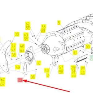 Oryginalna płytka ślimaka rotoru o numerze katalogowym 101601737, stosowana w kombajnach zbożowych marki Rostselmash schemat.