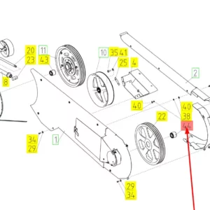 Oryginalna tuleja rozprężno-zaciskowa o numerze katalogowym 101607301, stosowana w kombajnach zbożowych marki Rostselmash schemat.