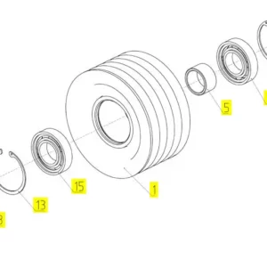 Oryginalna piasta koła pasowego o numerze 101609052