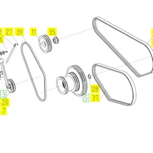 Oryginalne mocowanie o numerze katalogowym 101612735, stosowane w kombajnach zbożowych marki Rostselmash.