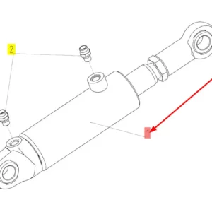 Oryginalny siłownik hydrauliczny o numerze katalogowym 101621718, stosowany w kombajnach zbożowych marki Rostselmash schemat.