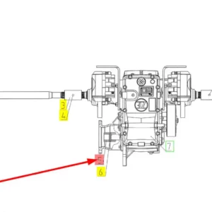 Oryginalna tuleja frezowana skrzyni biegów o numerze katalogowym 101631334, stosowana w kombajnach zbożowych marki Rostselmash schemat.