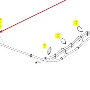 Oryginalny przewód olejowy o numerze katalogowym 101634442, stosowany w kombajnach zbożowych marki Rostselmash schemat.