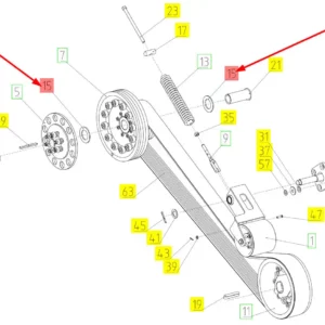 Oryginalna podkładka sprzęgła o numerze katalogowym 101640324, stosowana w kombajnach zbożowych marki Rostselmash schemat.