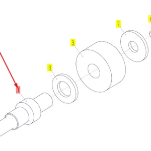 Oryginalny sworzeń o numerze katalogowym 101644208, stosowany w kombajnach zbożowych marki Rostselmash schemat.
