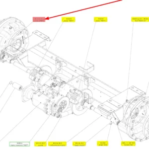 Oryginalny kołek zwolnicy o numerze katalogowym 101650323, stosowany w kombajnach zbożowych marki Rostselmash schemat.