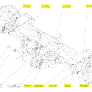 Oryginalna zwolnica przedniej osi o numerze katalogowym 101658714, stosowana w kombajnach zbożowych marki Rostselmash schemat.