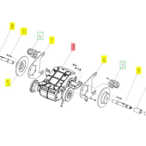 Oryginalna zwolnica koła o numerze kataogowym 101661368, stosowana w kombajnach zbożowych marki Rostselmash schemat.