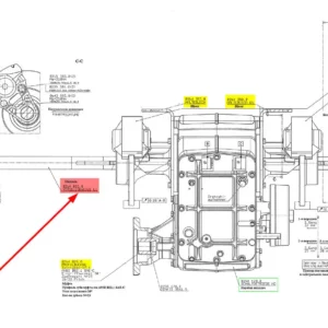 Oryginalny wałek lewej półosi o numerze katalogowym 101669453, stosowany w kombajnach zbożowych marki Rostselmash schemat.