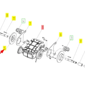 Oryginalna tarcza hamulcowa o numerze katalogowym 101669479, stosowana w kombajnach zbożowych marki Rostselmash schemat.