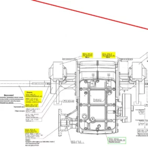 Oryginalny wspornik osi o numerze katalogowym 101669551, stosowany w kombajnach zbożowych marki Rostselmash schemat.