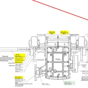 Oryginalny cylinderek hamulcowy o numerze katalogowym 101669555, stosowany w kombajnach zbożowych marki Rostselmash schemat.