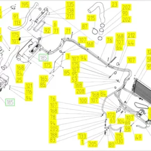 Oryginalny filtr wstępny o numerze katalogowym 101671948, stosowany w kombajnach zbożowych marki Rostselmash schemat