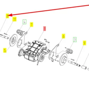 Oryginalna półoś napędowa o numerze katalogowym 101676005, stosowana w kombajnach zbożowych marki Rostselmash schemat.