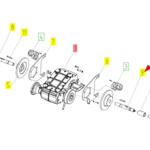 Oryginalna półoś napędowa o numerze katalogowym 101676006, stosowana w kombajnach zbożowych marki Rostselmash schemat.