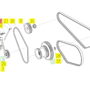 Oryginalny pręt o numerze katalogowym 101678415, stosowany w kombajnach zbożowych marki Rostselmash.