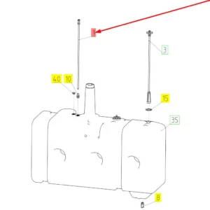 Oryginalny przewód paliwowy o numerze katalogowym 101682975, stosowany w kombajnach zbożowych marki Rostselmash schemat.