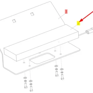Oryginalny czujnik straty ziarna o numerze katalogowym 101683521, stosowany w kombajnach zbożowych marki Rostselmash schemat.