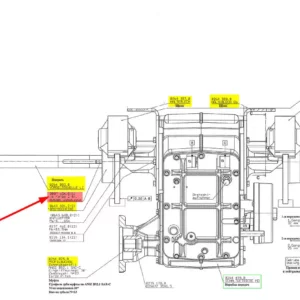 Oryginalny wpust o numerze katalogowym 101692746, stosowany w kombajnach zbożowych marki Rostselmash schemat.