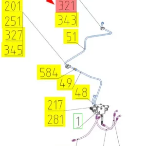 Oryginalna obudowa zacisku o numerze katalogowym 101696603, stosowana w kombajnach zbożowych marki Rostselmash- schemat.