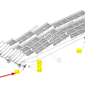 Oryginalna śruba o wymiarach M10 x 35, klasie twardości 8.8 i numerze katalogowym 101701229, stosowana w kombajnach zbożowych marki Rostselmash schemat.