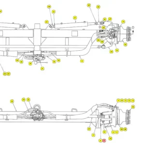 Oryginalny przewód hydrauliczny o numerze katalogowym 101725296, stosowany w kombajnach zbożowych marki Rostselmash schemat.
