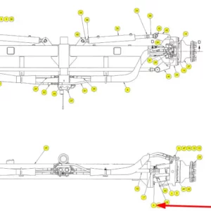 Oryginalna śruba o numerze katalogowym 101725311, stosowana w kombajnach zbożowych marki Rostselmash schemat.