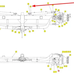 Oryginalna nakrętka o numerze katalogowym 101726102, stosowana w kombajnach zbożowych marki Rostselmash schemat.